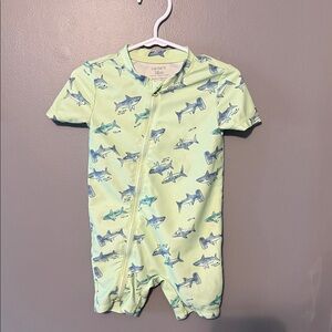 Carter's Mint Shark Pattern Bodysuit